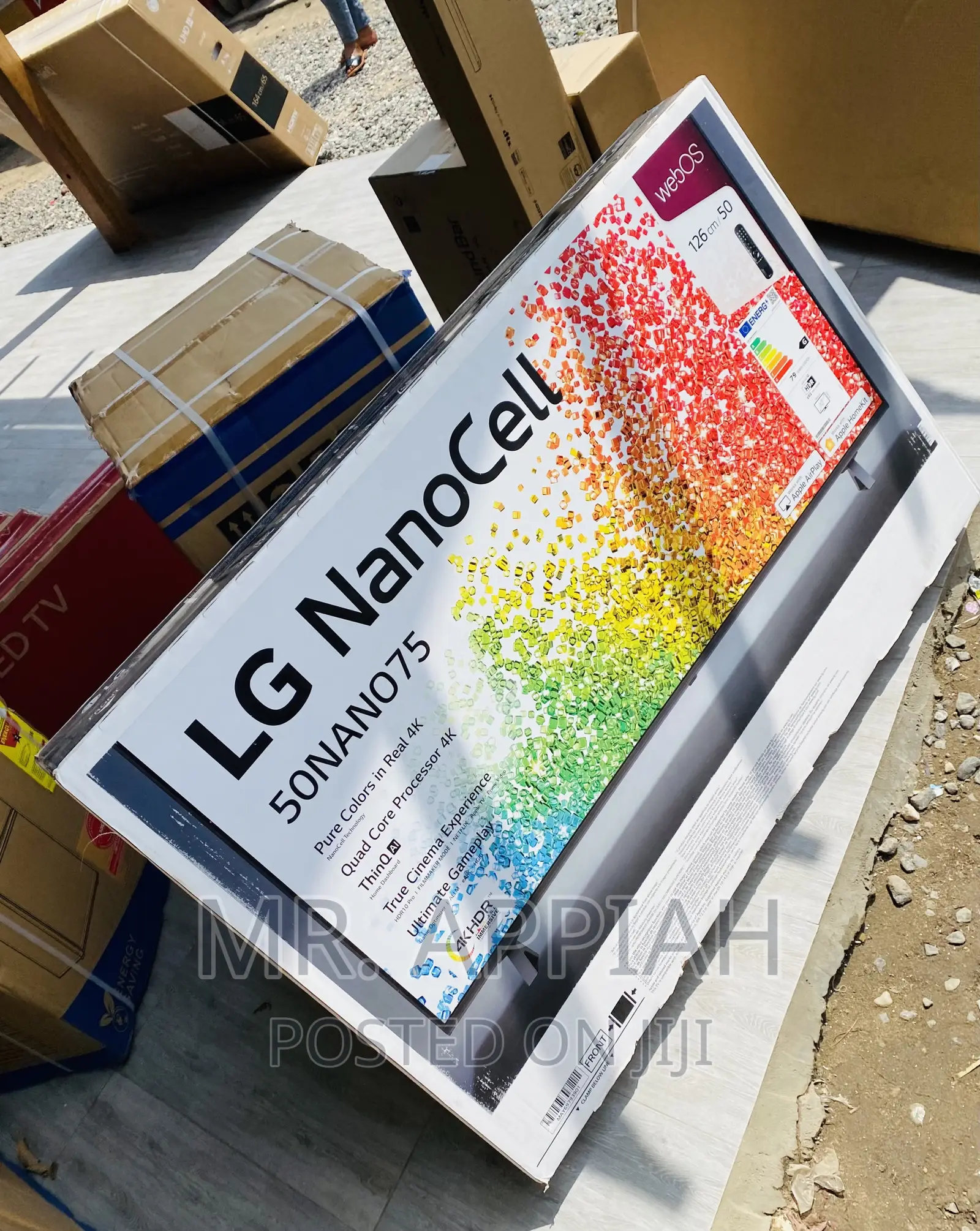 Energy Saving LG 50NANO756 50” Nanocell Smart Tv(Black)