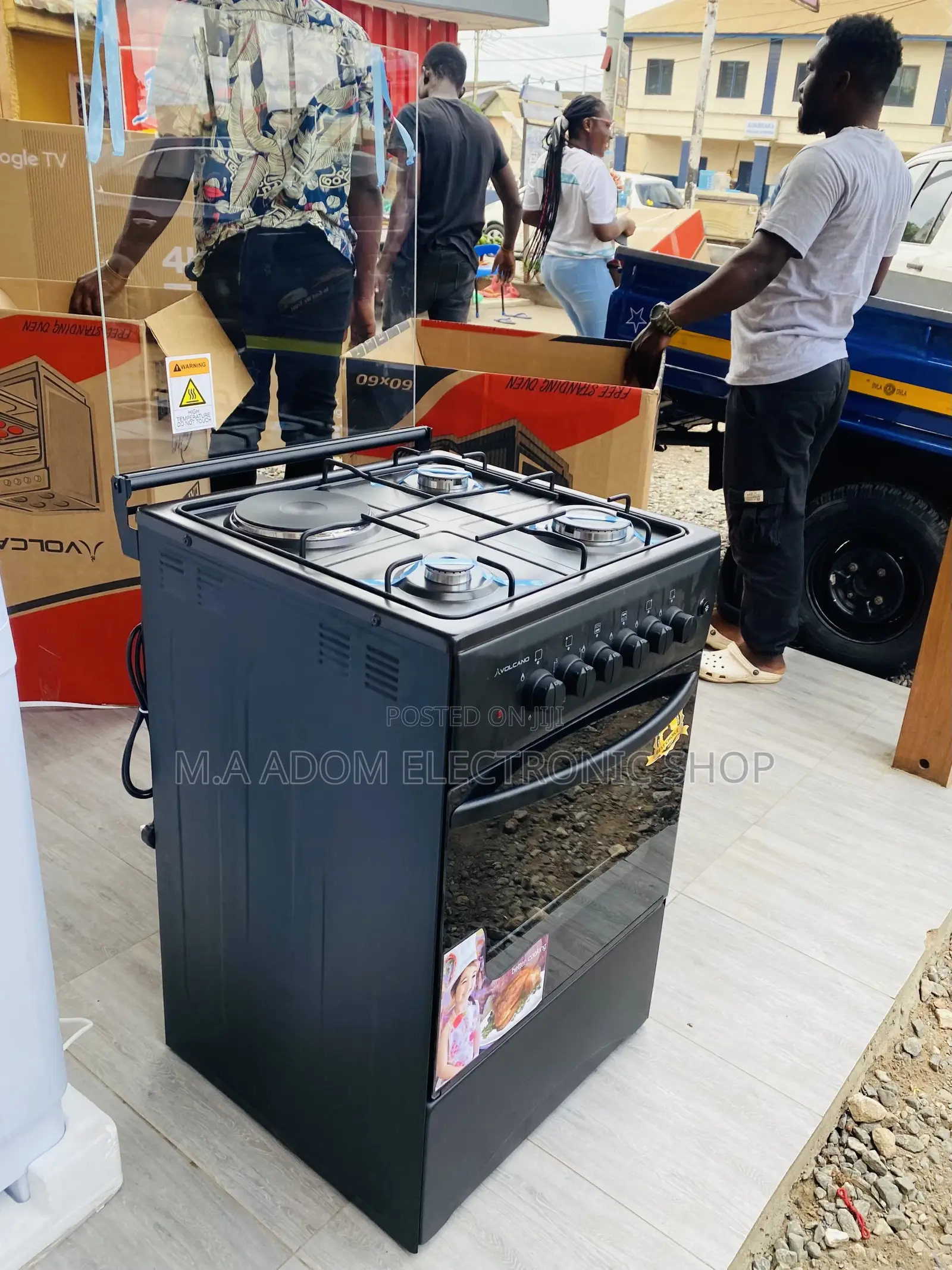 Affordable Volcano 50x50 2 Gas + 2 Electric Burner + Oven 