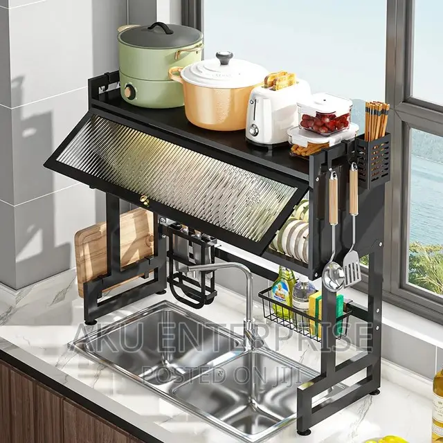 Dish Rack Drain Stand Kitchen Cabinet Door Storage