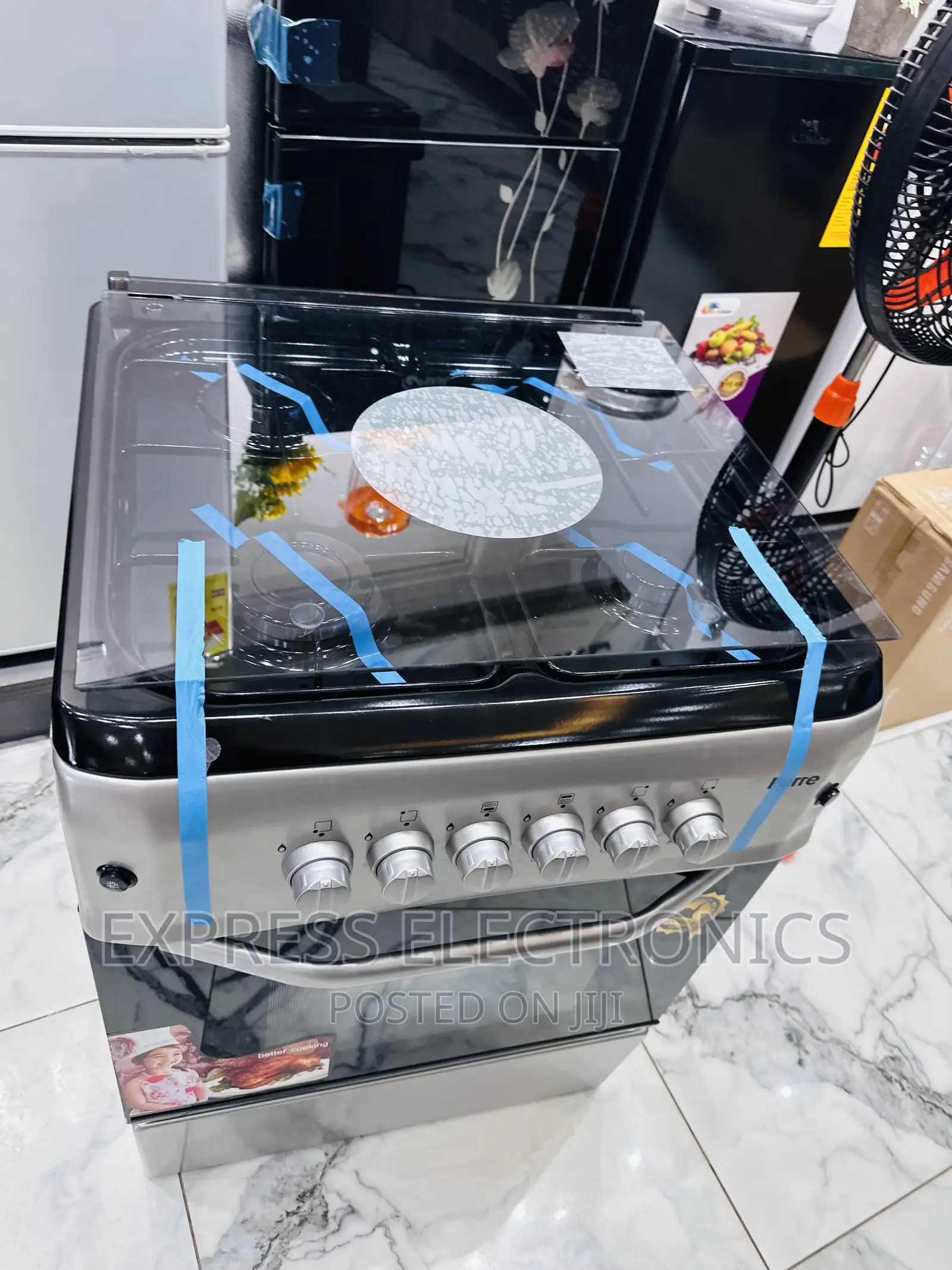 Gas Glow Stove Cooker 4burner 60/60 Sliver Oven Rotisserie