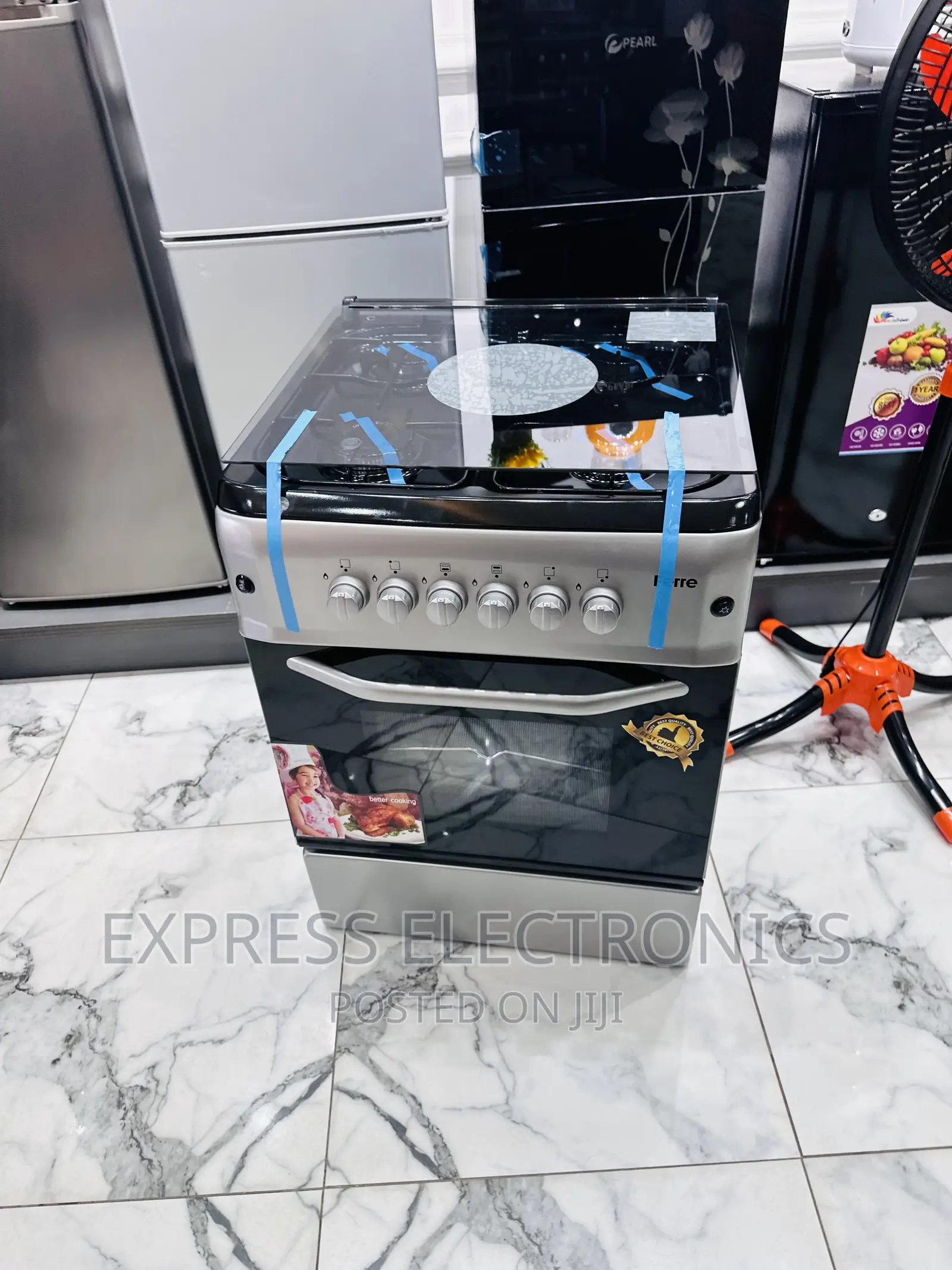 Falne Chef Choice Gas Cooker Oven 4burner 60/69 Grey