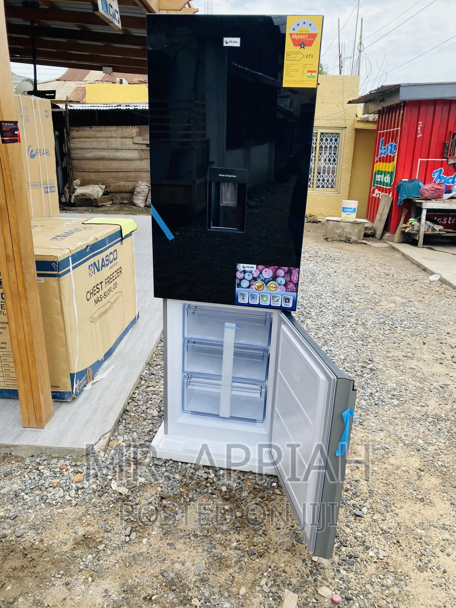 Adorable Pearl 2 Door Electric Fridge(Pf 400bg)Black