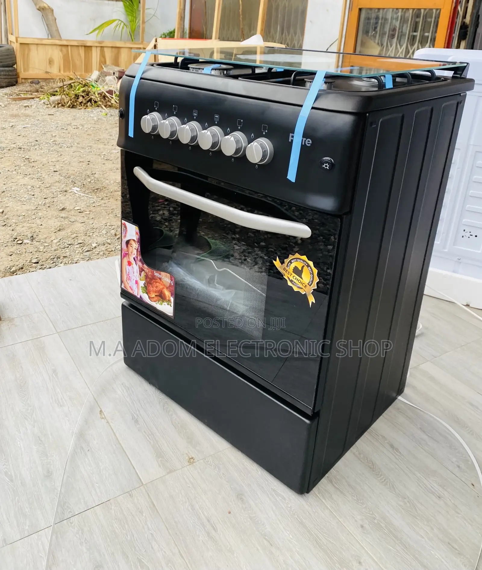 Super Quality Ferre 60x60 4 Gas Burner With Oven(Black) 