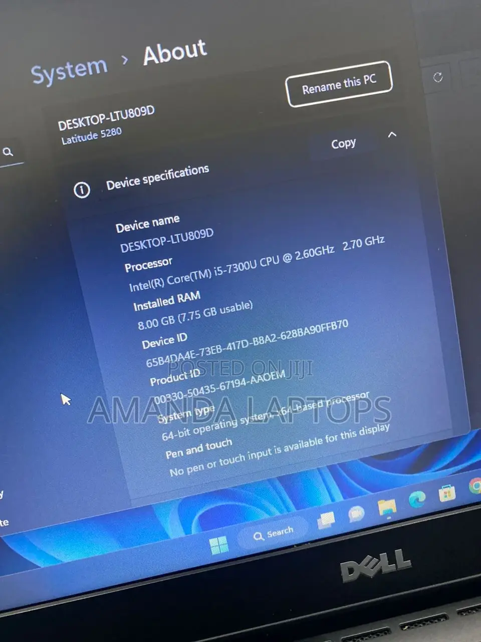 New Laptop Dell Latitude 5280 8GB Intel Core I5 HDD+SSD 256GB