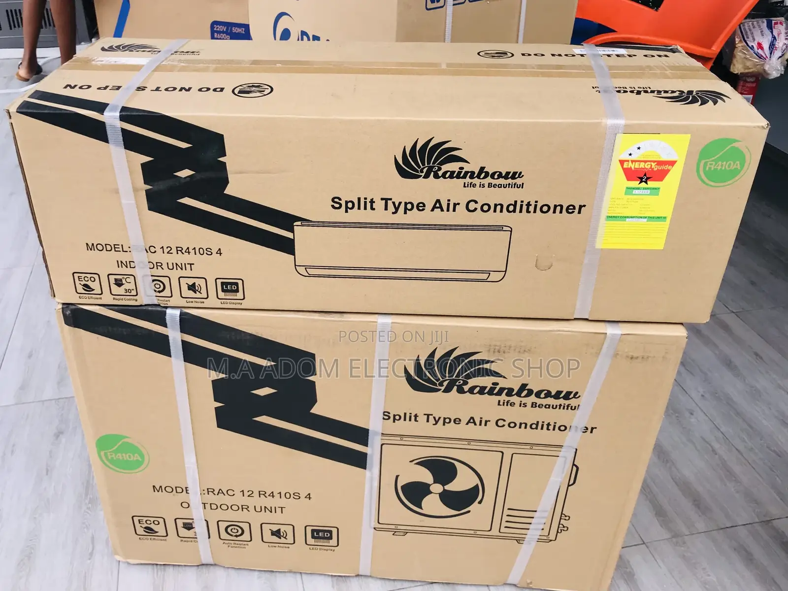 Extremely Cooling Rainbow 1.5hp Split Electric Ac(White)R410