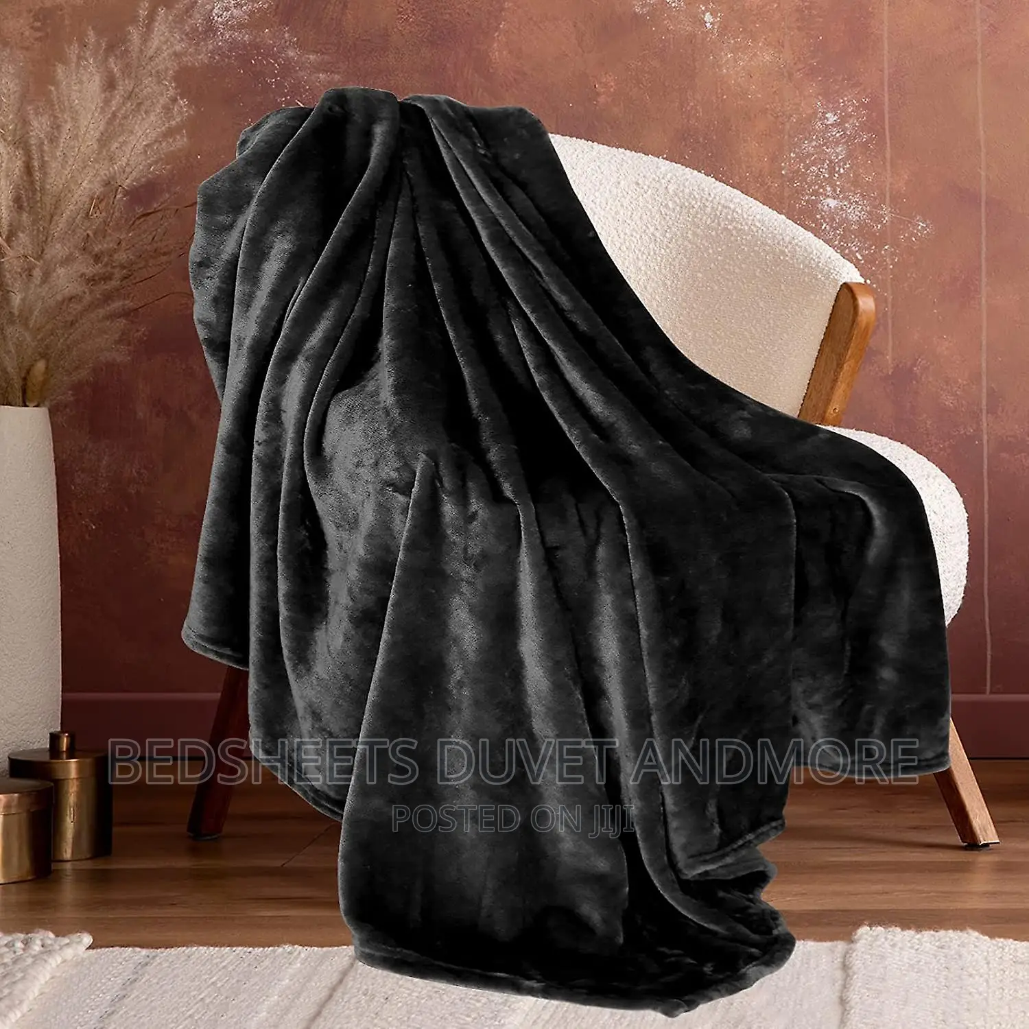 Charcoal Grey Throw Blanket