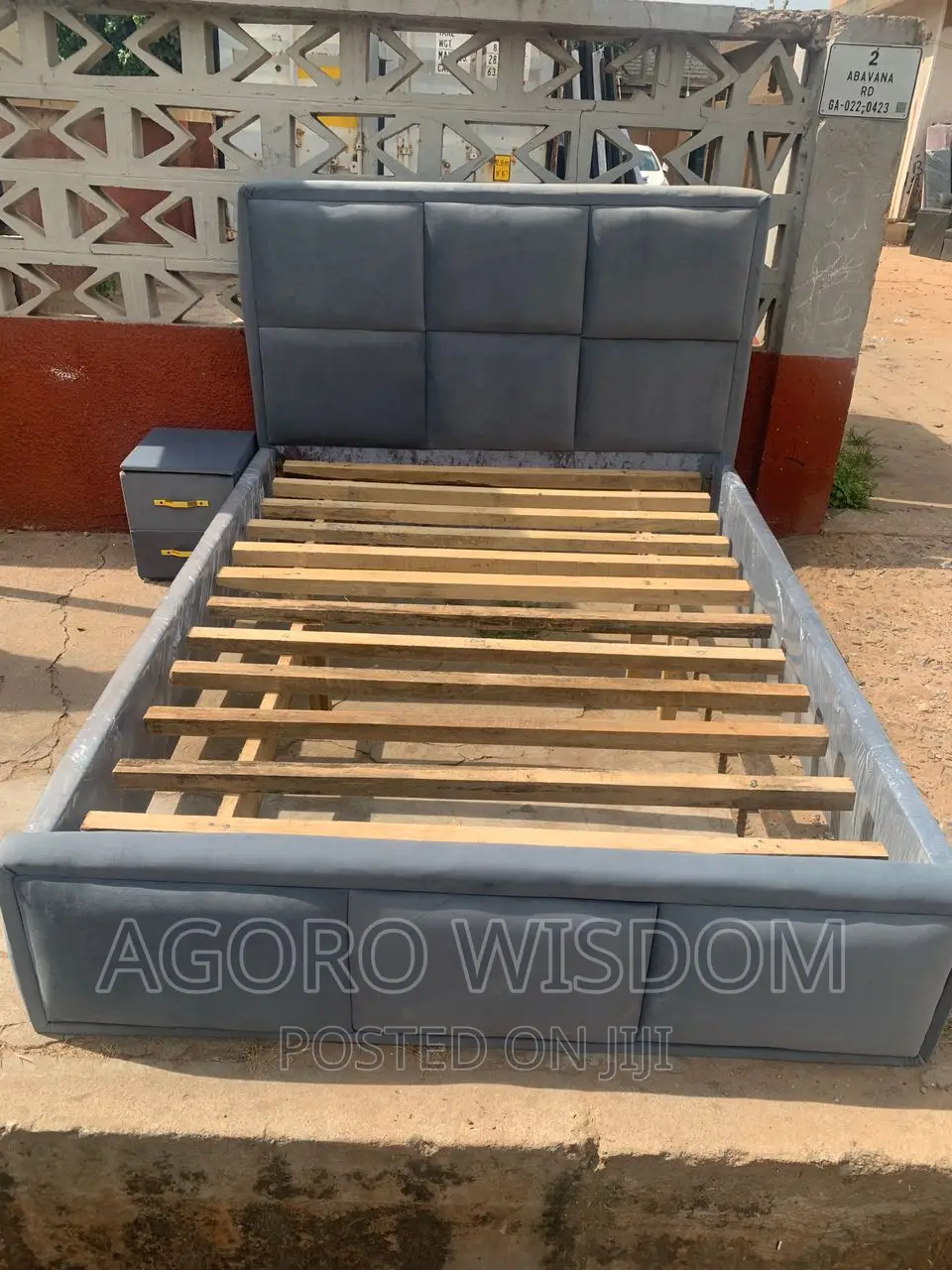 It's Double Bed Frame With Bed Side Cabinet
