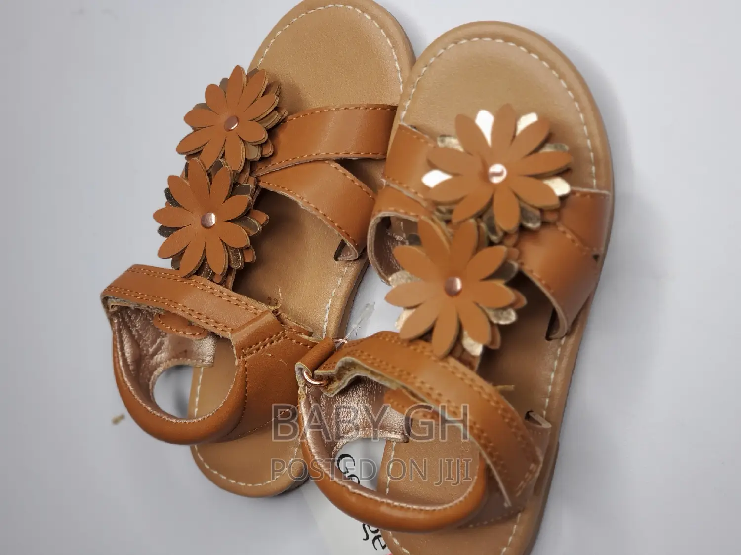 George Brown Sandals With Brown Floral Design