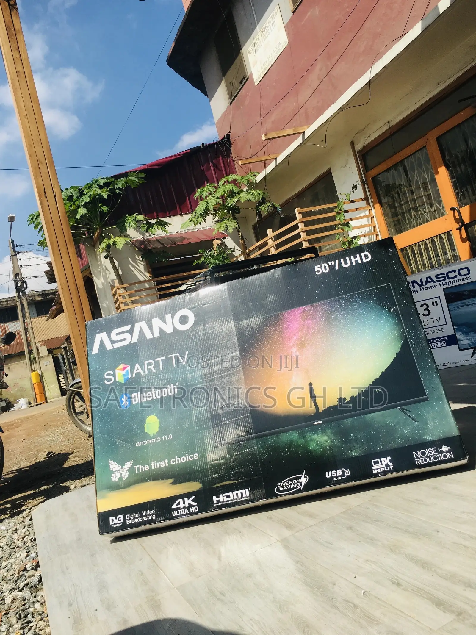 UHD Smart Asano Electric 50 Inches Black Glossy LED Tv
