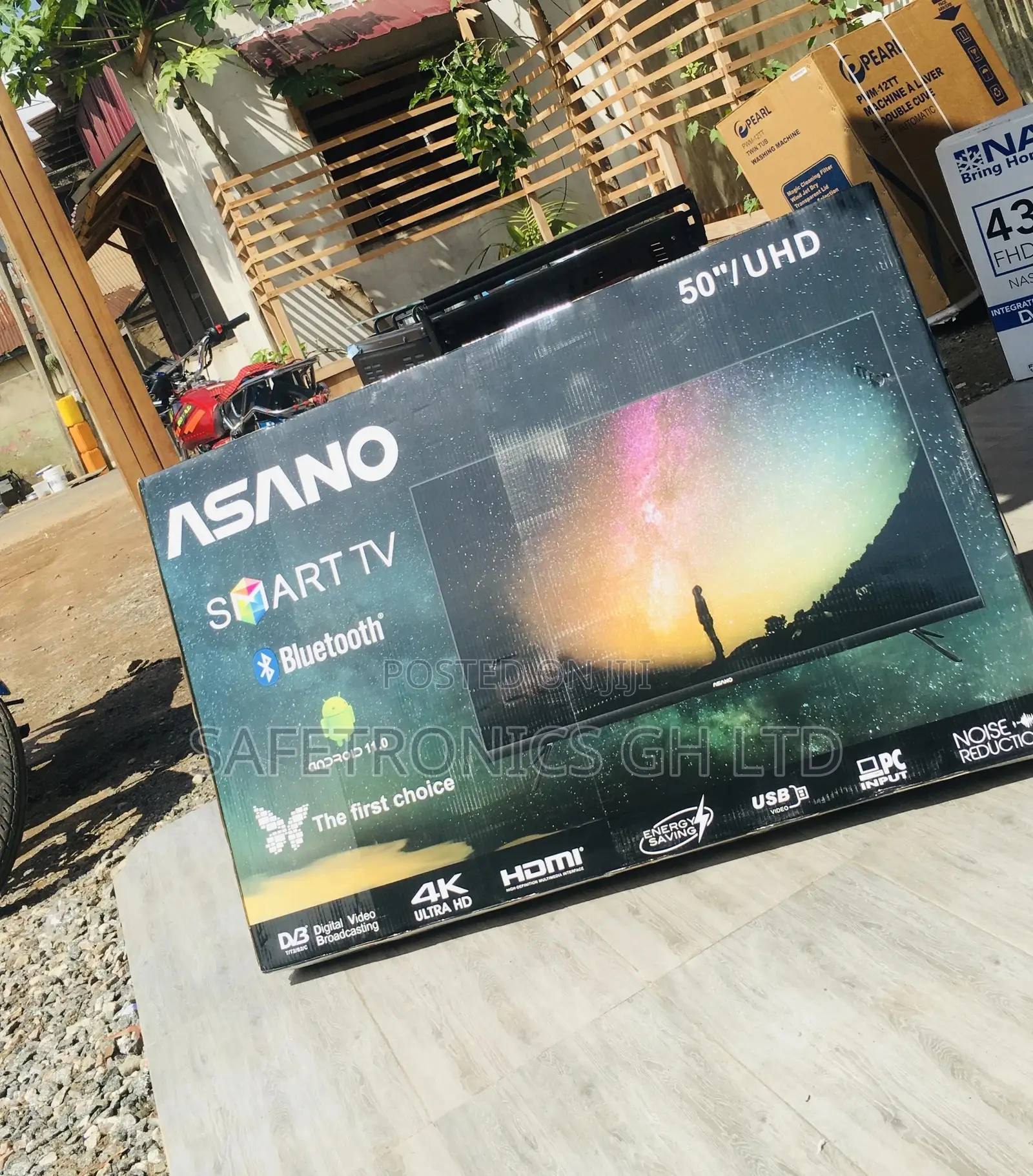 Electric Black 50 Inches Glossy LED Asano UHD Smart Tv