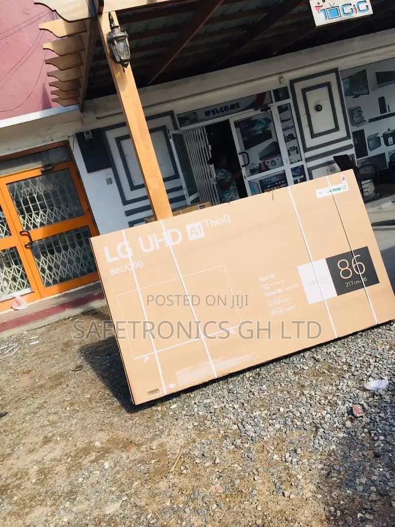 Glossy Black 86 Inches LED UQ90 LG Smart UHD Tv 