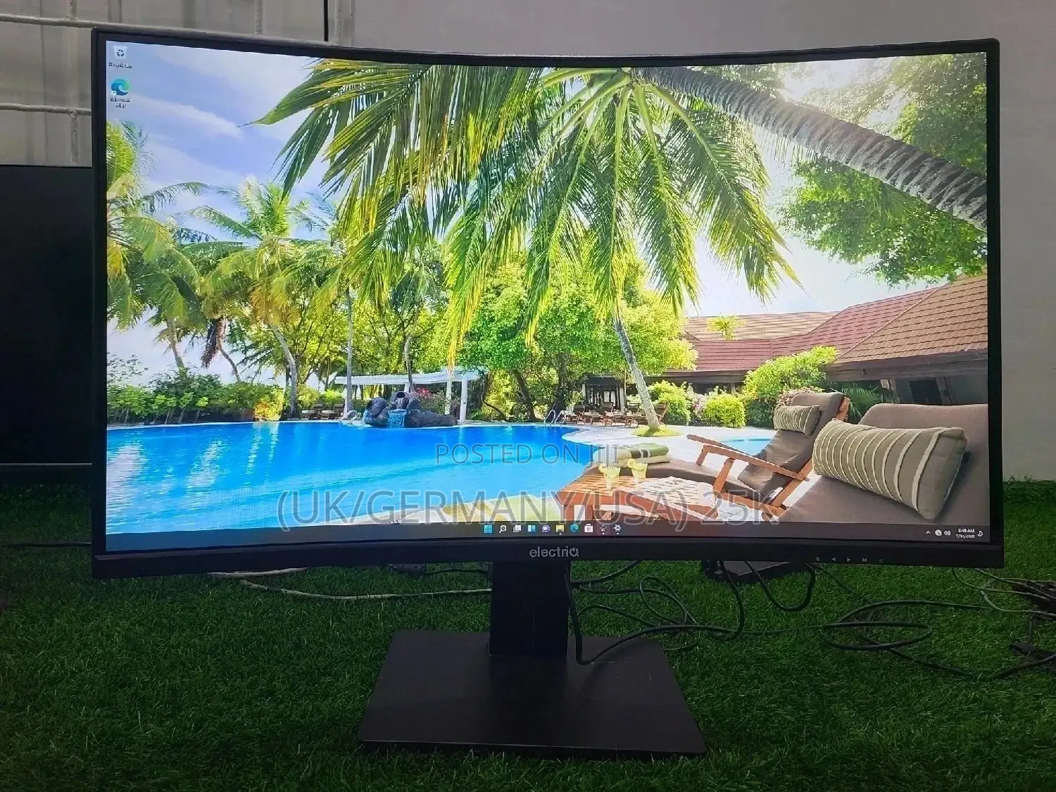Electriq 32′′ Curved Gaming Monitor Qhd 2560×1440, 165 Hz Freesync Hdr
