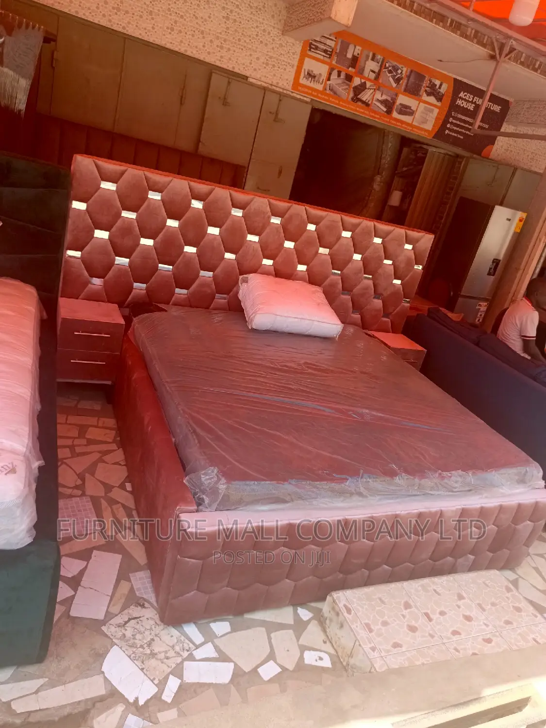 Executive Queen Size Bed With Mattress  . Free Delivery