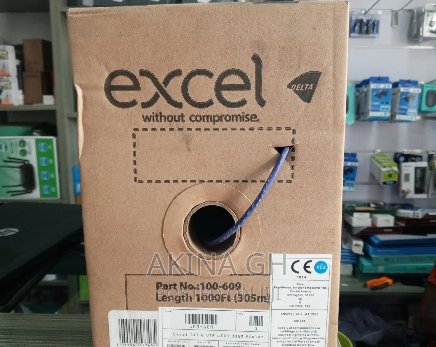 Excel Cat6 Utp Cable 305m Violet Color Bx305m