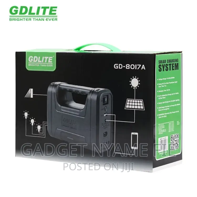 Solar Light System-3 Bulbs -1 Solar Panel-Usb Charging