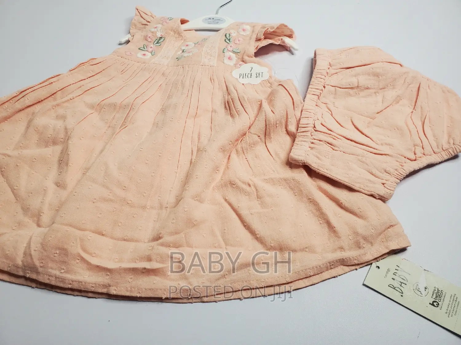 2 Piece Peach Girls Dress
