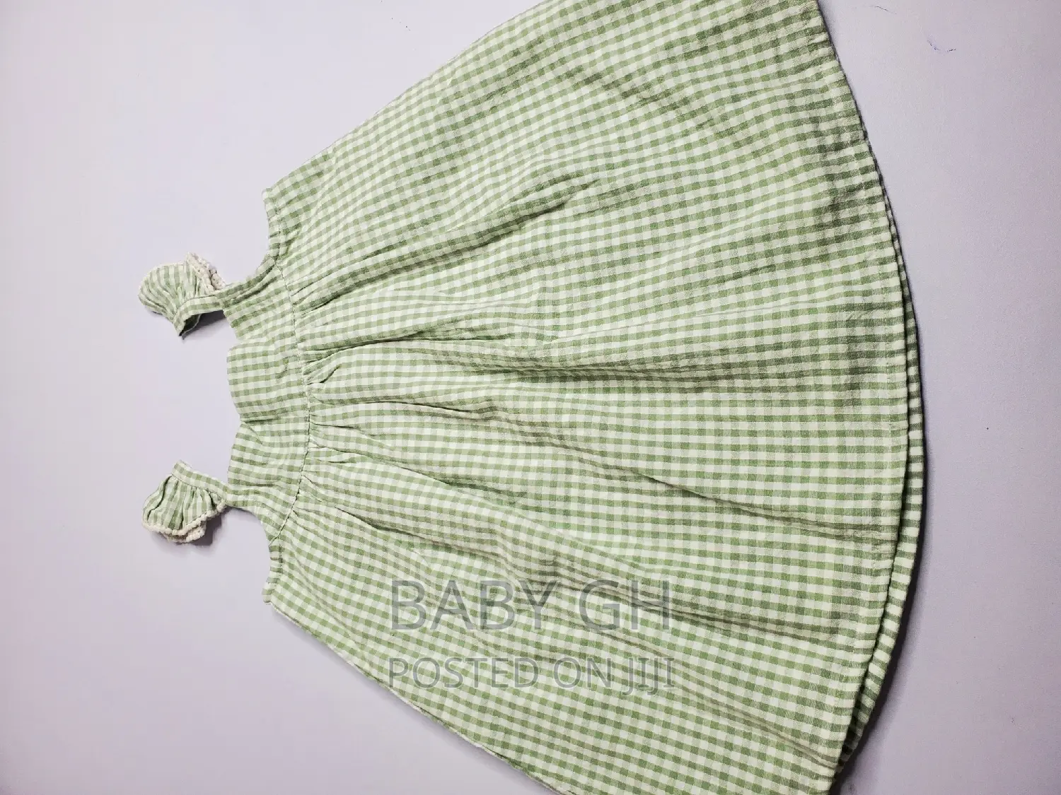 George Baby Girls Green and White Dress