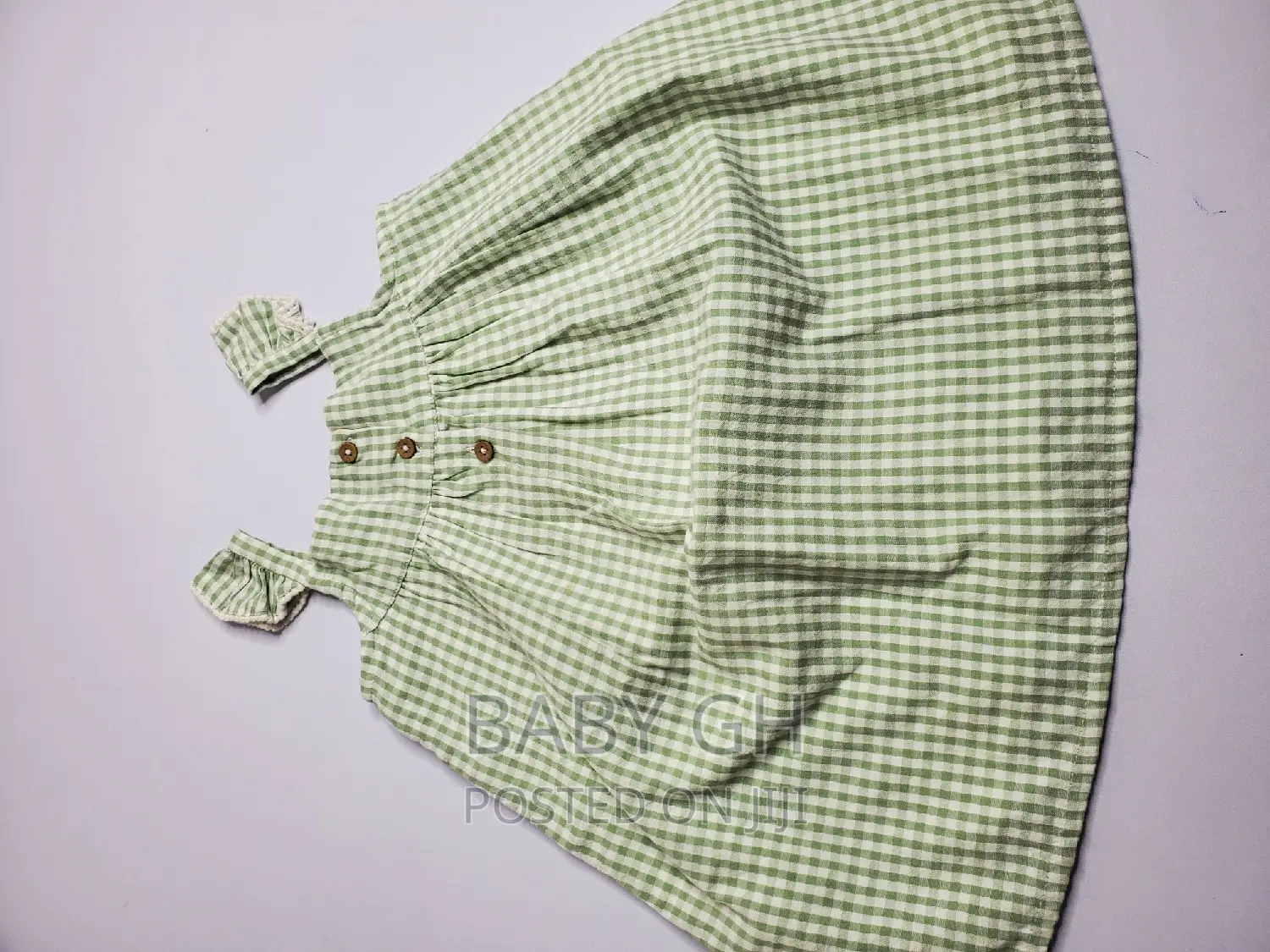 George Baby Girls Green and White Dress