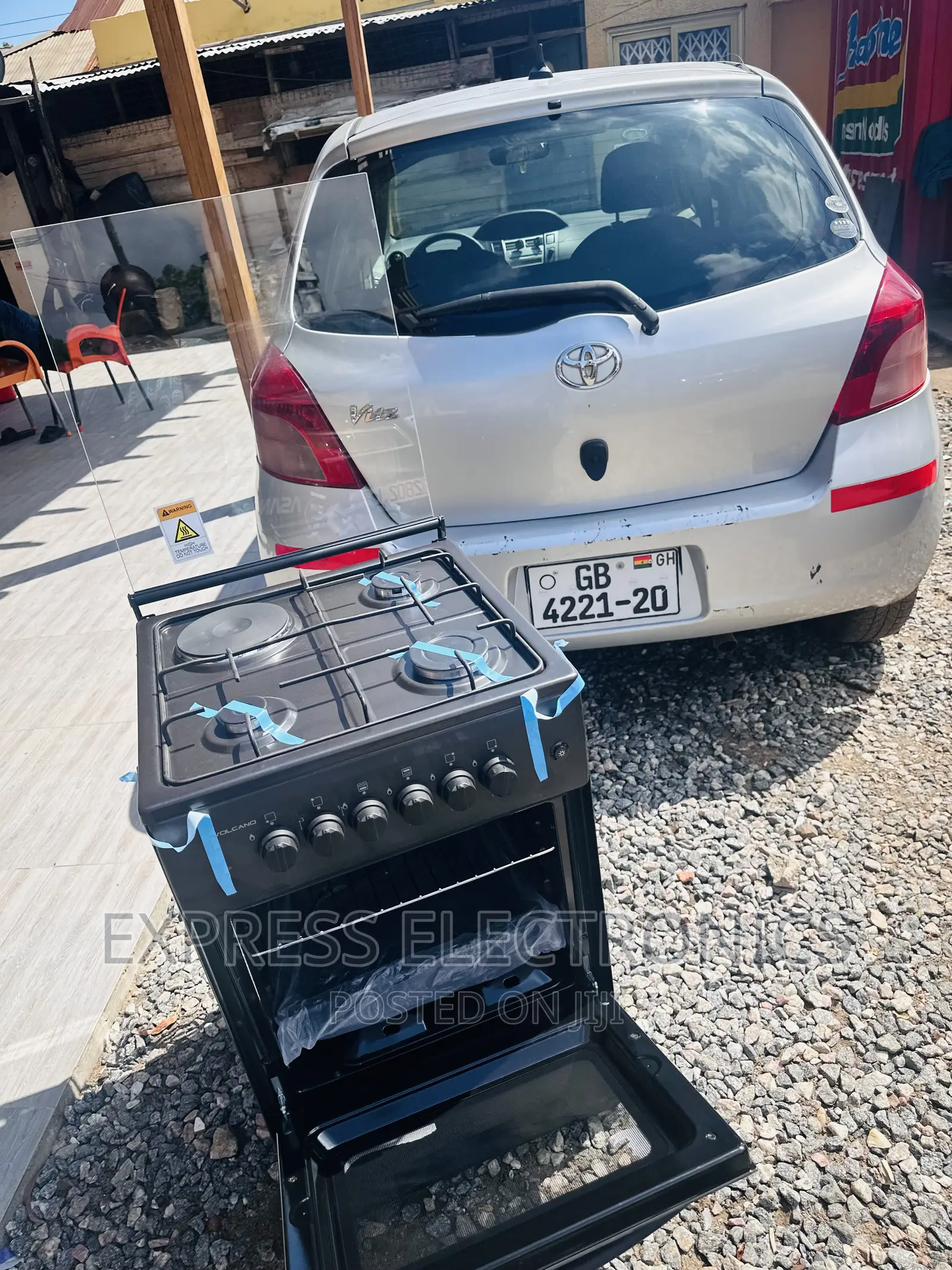 Essential Black Gas Electric Cooker Oven 3-1