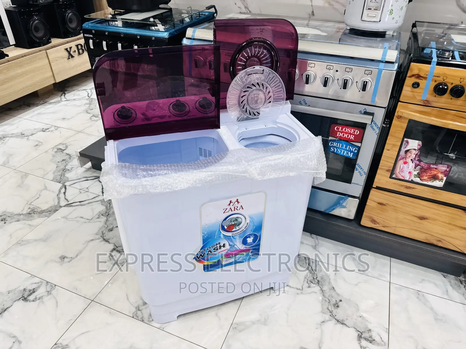 Fast Washing Machine 7kg Topload Zara White Transparent Lid