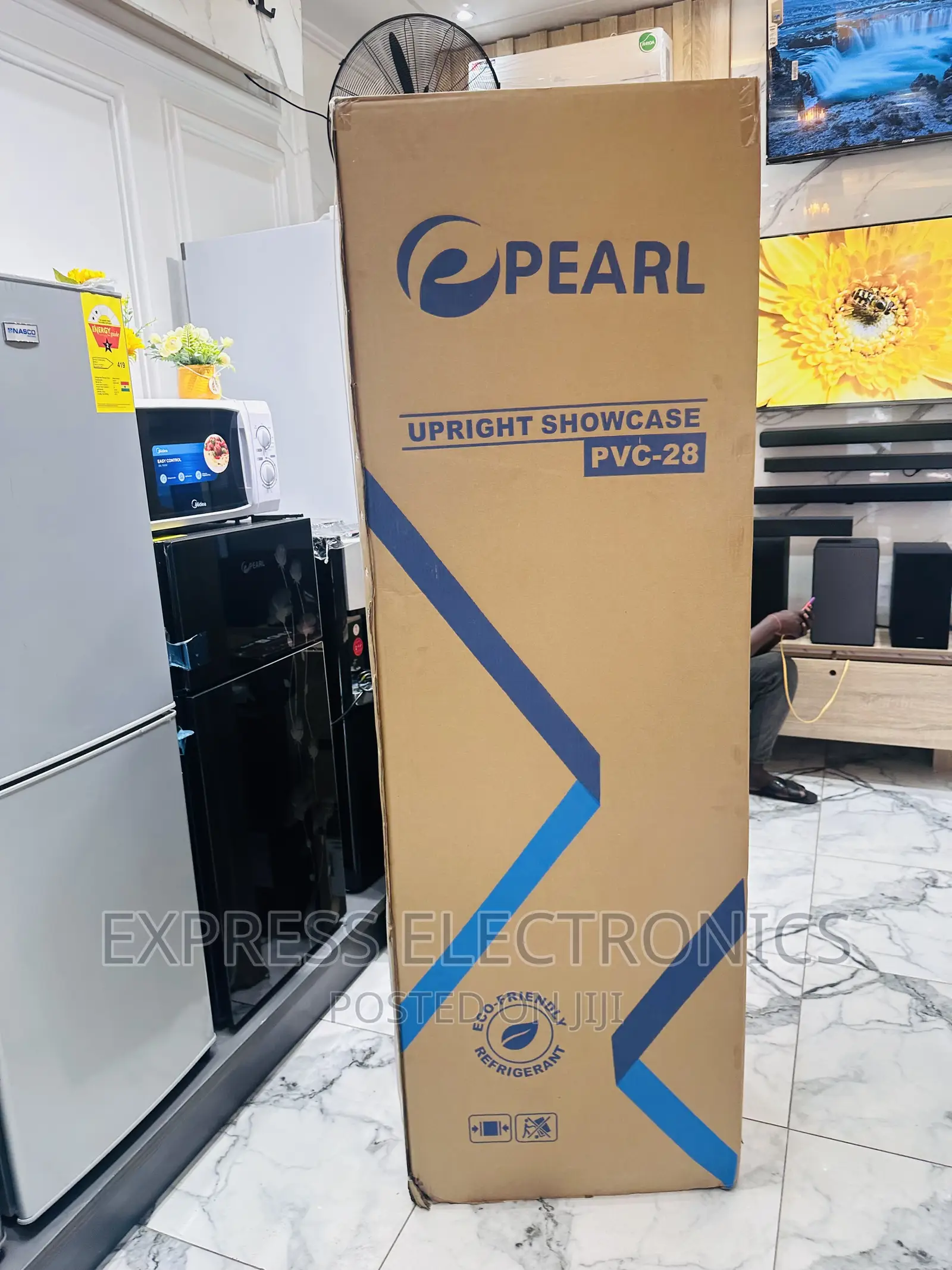 Eco Friendly Refrigerator Display Fridge Pearl PVC-28
