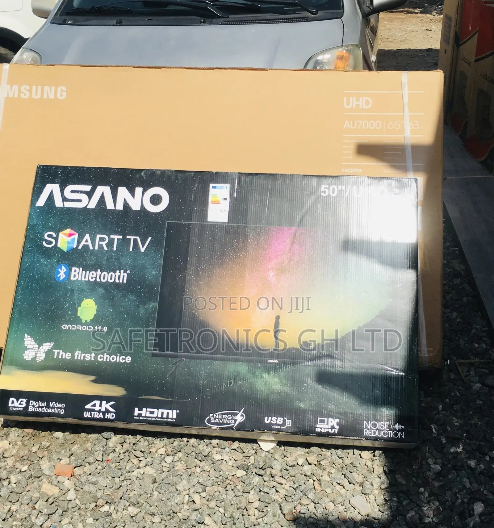 Asano Lasting Black UHD 50 Inches LED Glossy Smart Tv