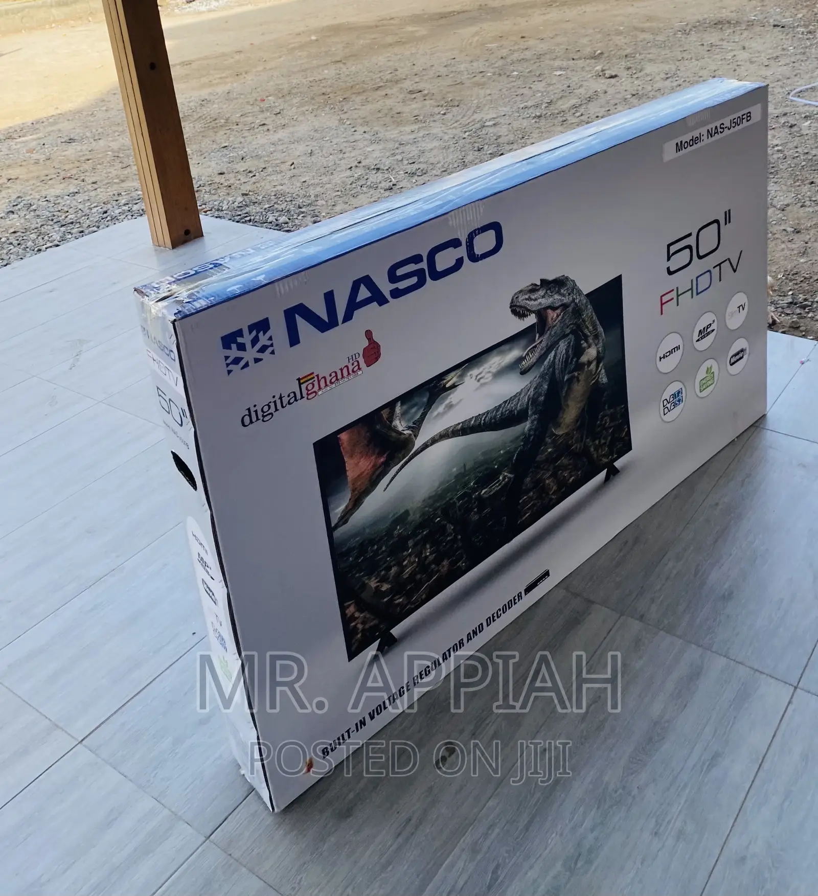 Unique Nasco 50” FHD Digital Satellite Electric Tv (Black).