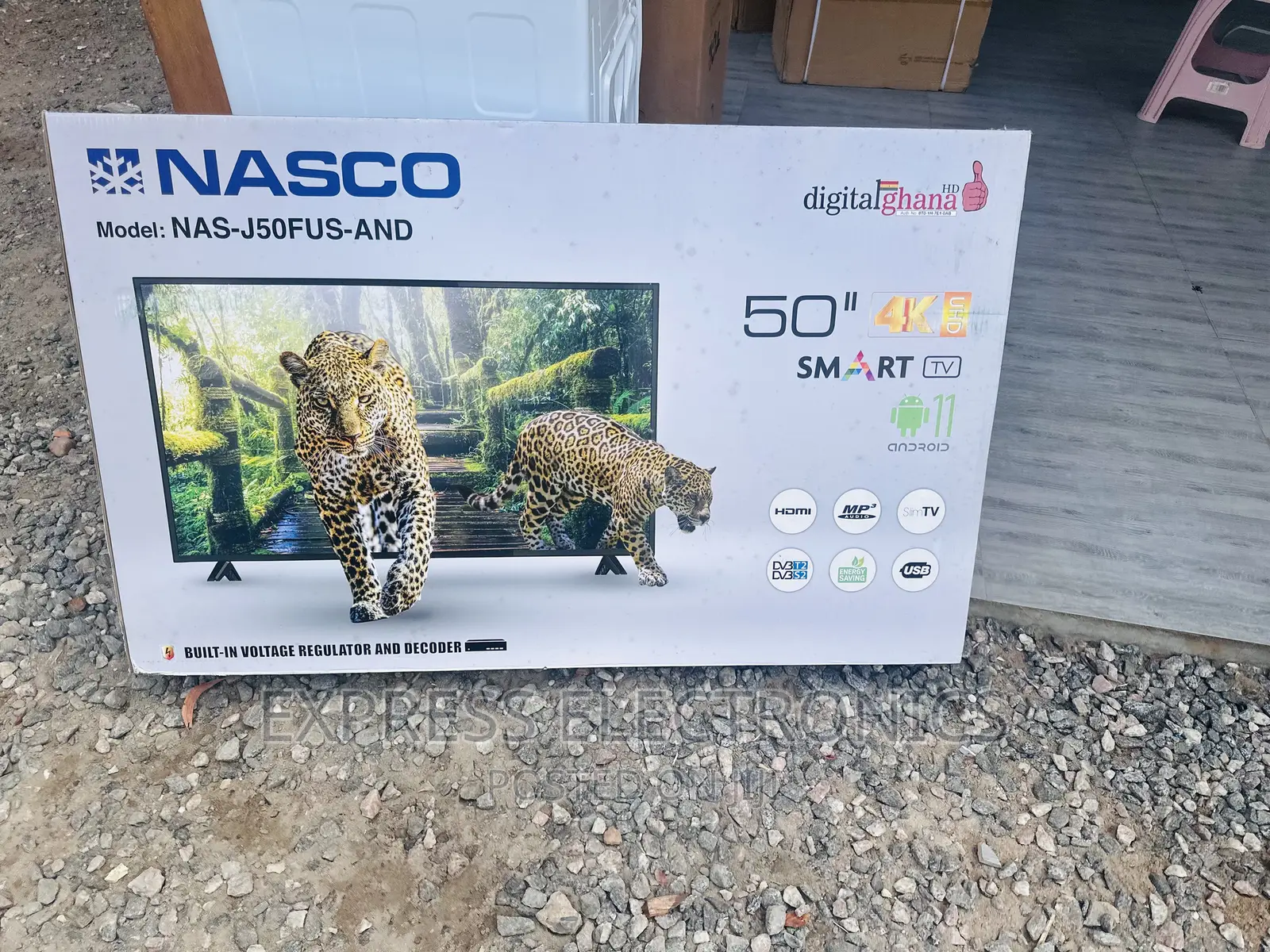 Fantastic New Sleek Nasco 50”UHD Smart Glossy LED