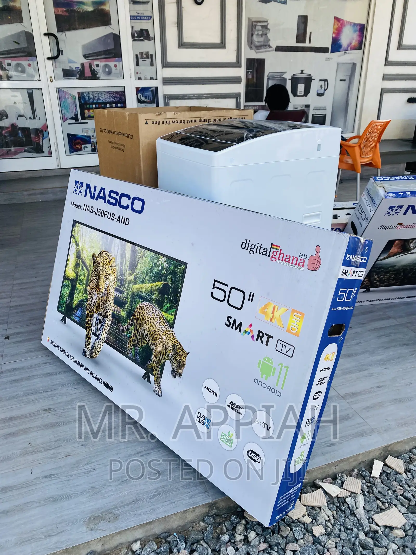 Quality Nasco 50” Uhd Smart Electric Tv (Black).