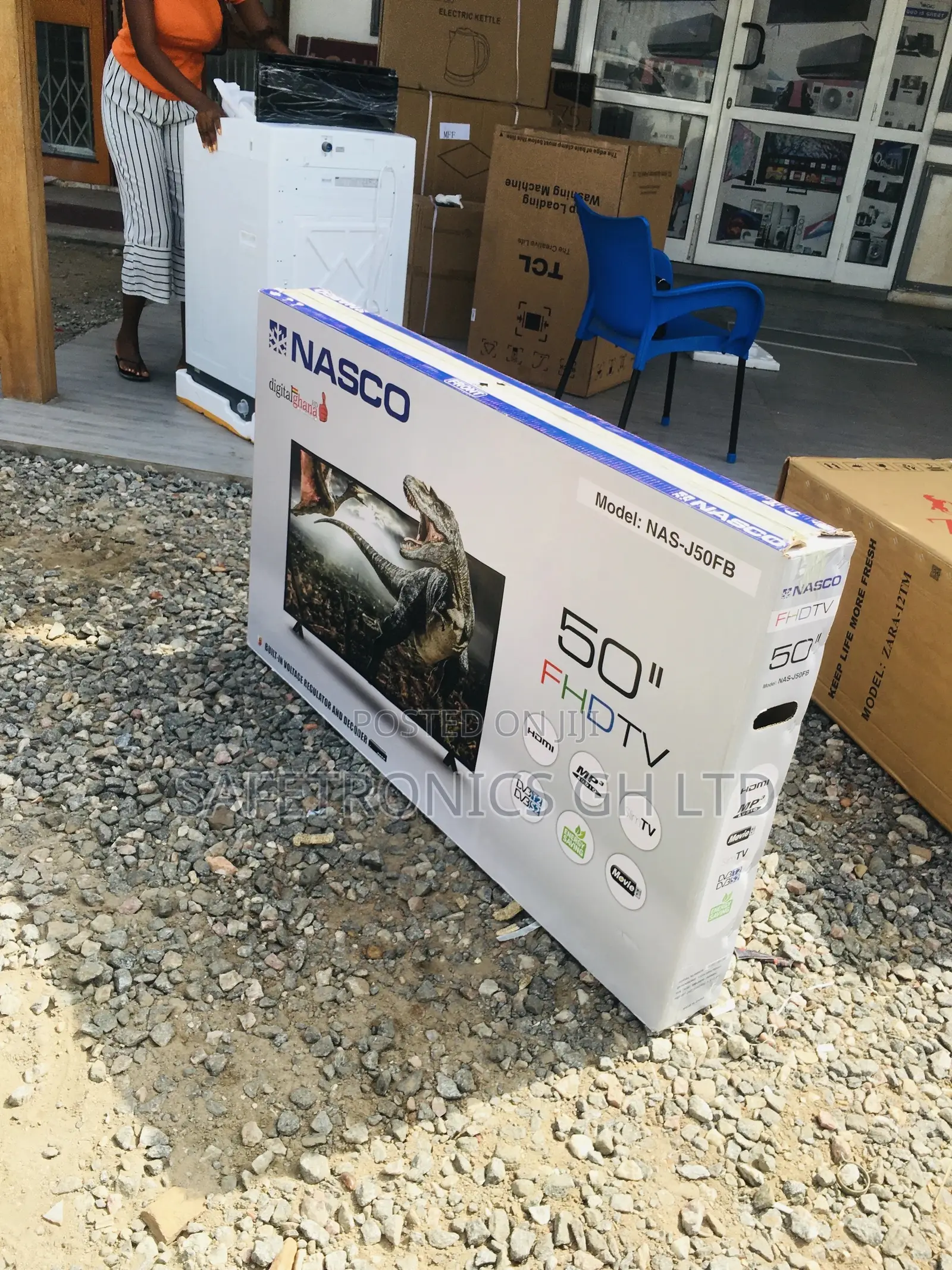 50 Inches LED Glossy Digital Satellite Black Nasco Tv