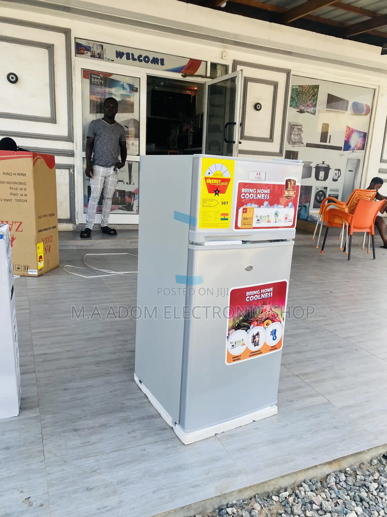 Affordable Zara 12TM Double Door Electric Fridge(Silver).