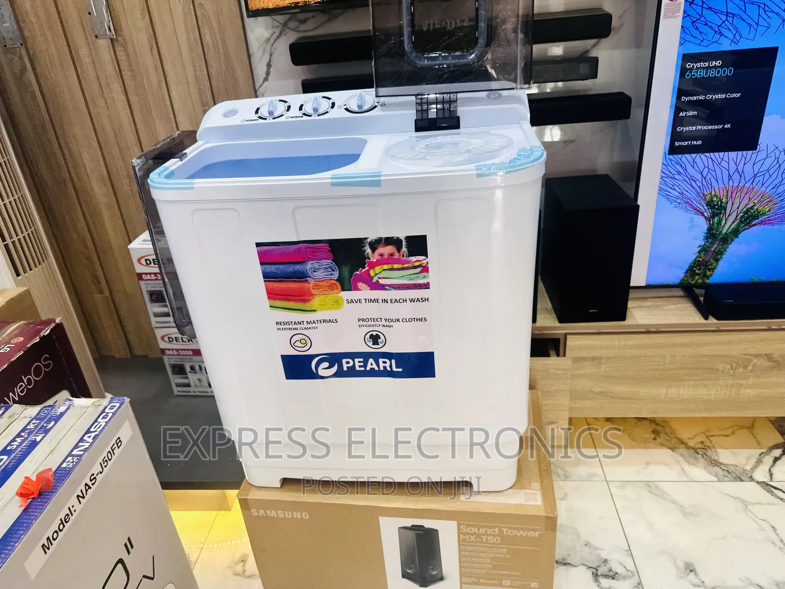7kg Topload Twintub Washing Machine Pearl White Dry Express