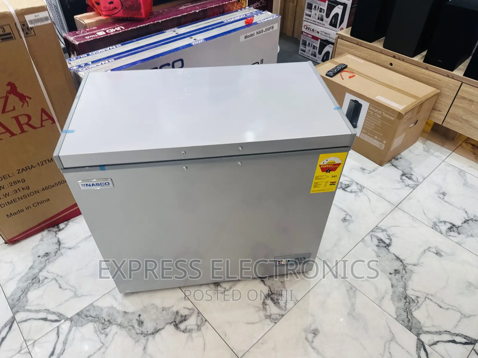 Fantastic New Grey Chest Freezer Single Door Nasco 200L