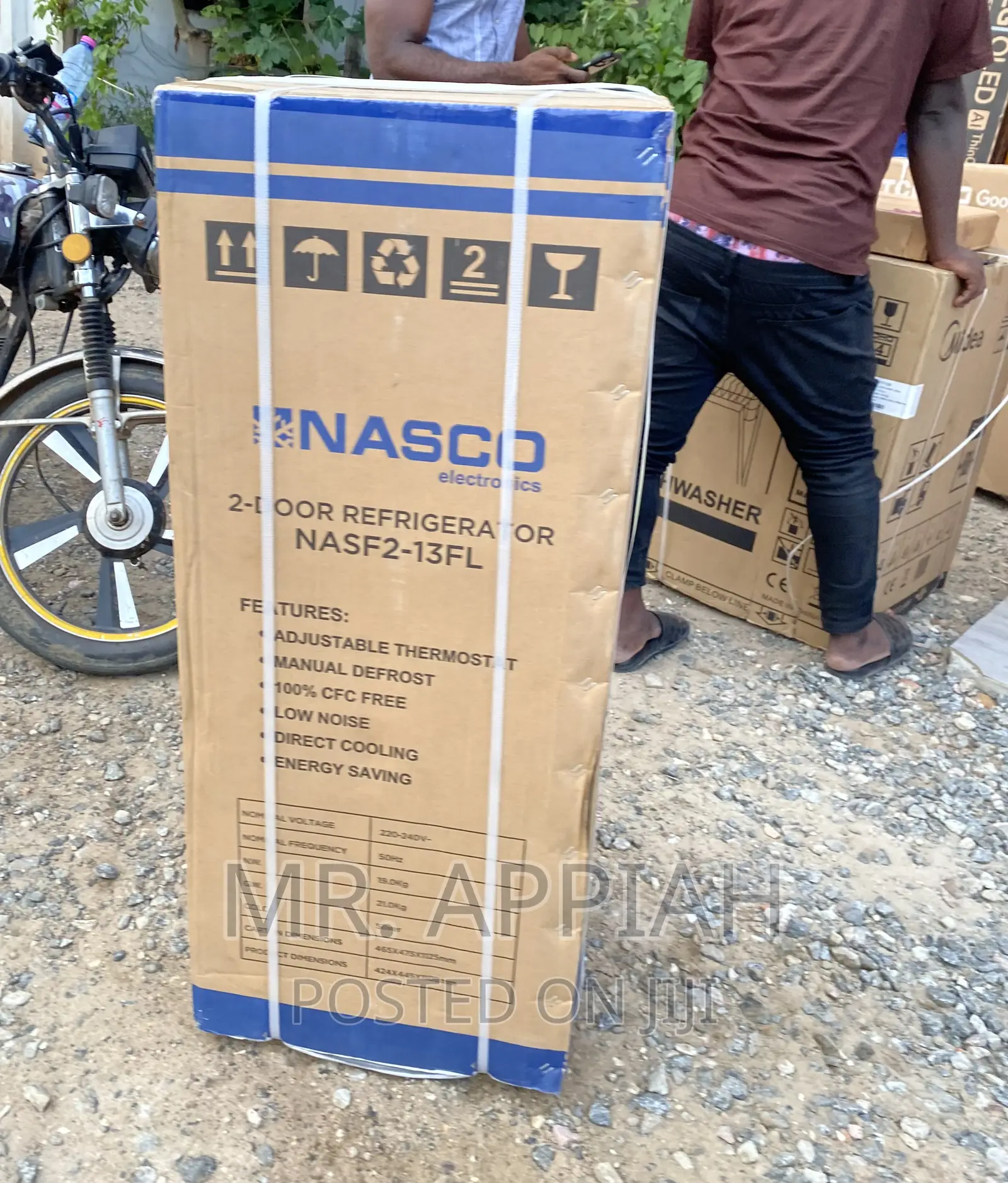 Brand New Nasco Double Door Nasf2-13 Electric Fridge.