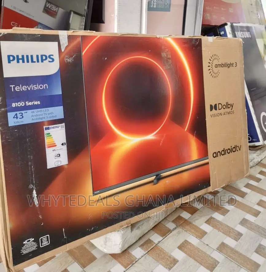 43” Philips Uhd Smart Android Led Tv Ambilight Voice-cont