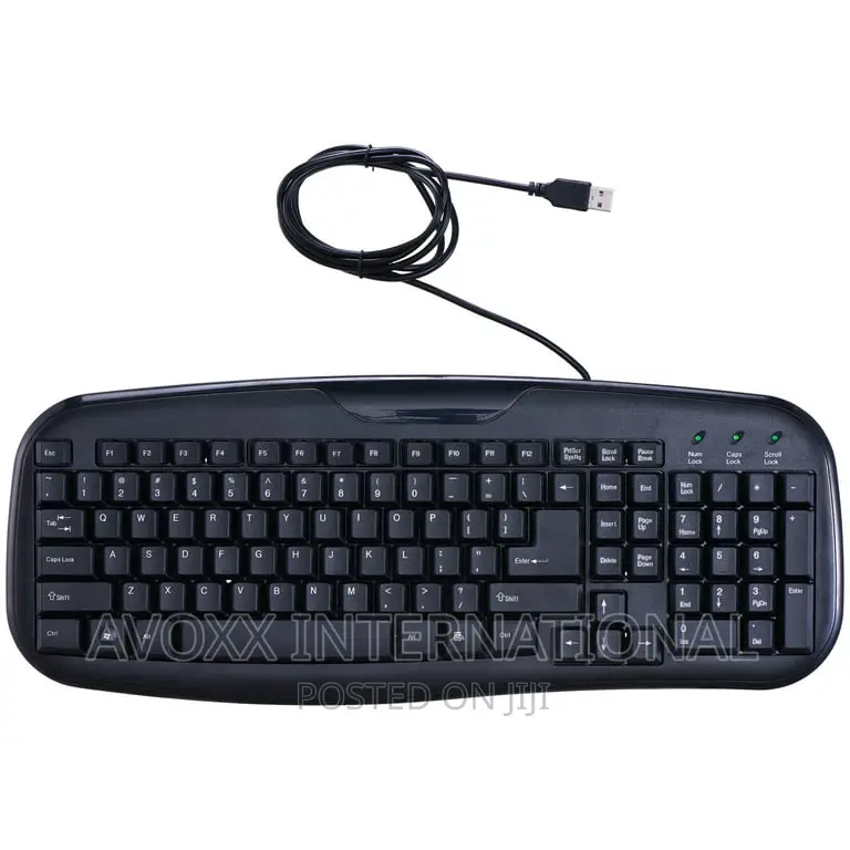 Onn Usb Connected Soft-Touch Wired Keyboard, Black