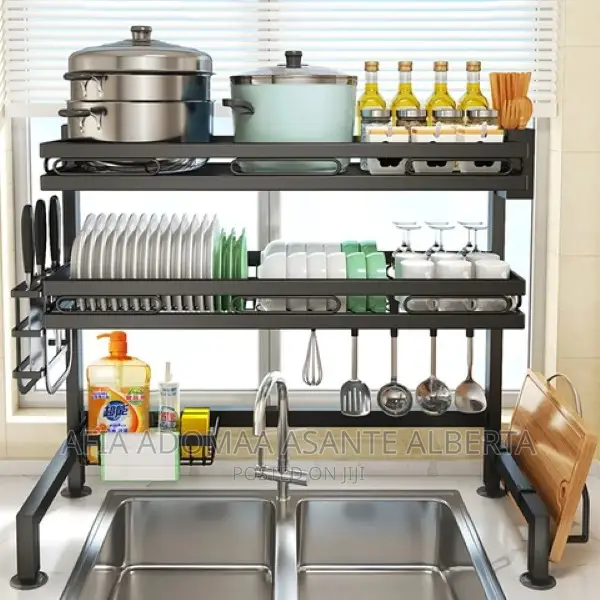 Strong Metal Over Sink 2 Tier Kitchen Rack