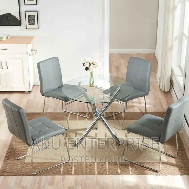 Glass Round Dinning Table