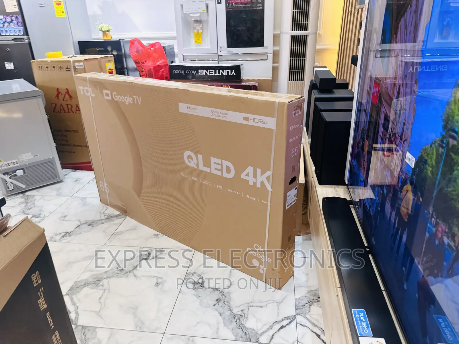 Slim UHD QLED TCL 65”C645 Tv Glossy Black