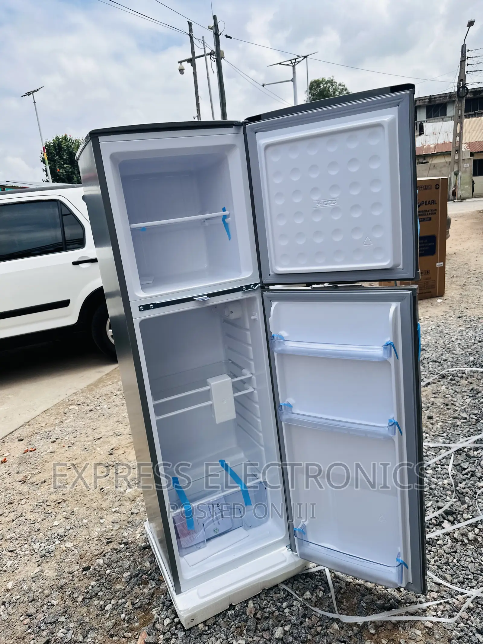 Pf-270ix 166L. Pearl Double Door Fridge Grey