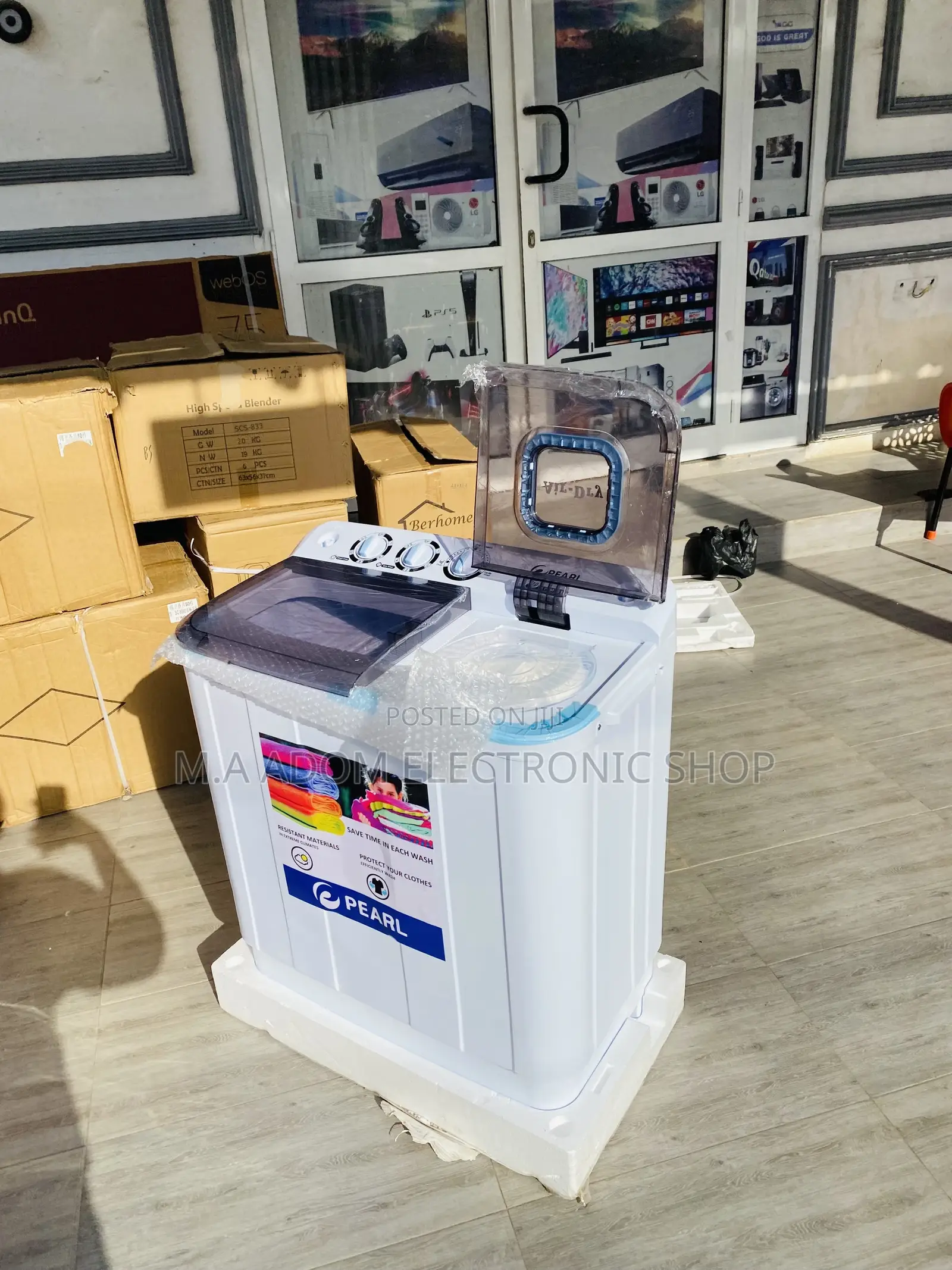 Pearl 12kg Top Load Electric Washing Machine + Spin/Dry.