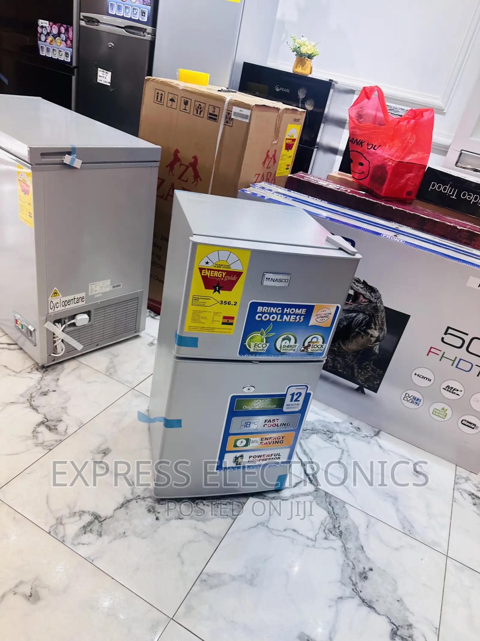 Eco Mode Fridge Nasco Nasf2-120 Double Door Table Top
