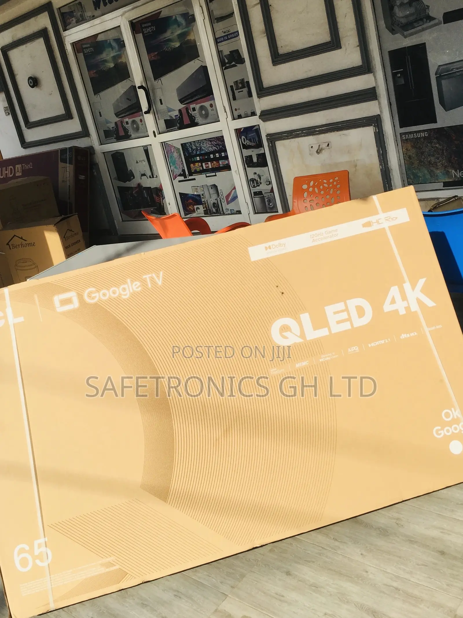 65 Inches Glossy Qled TCL Black Smart UHD Electric Tv