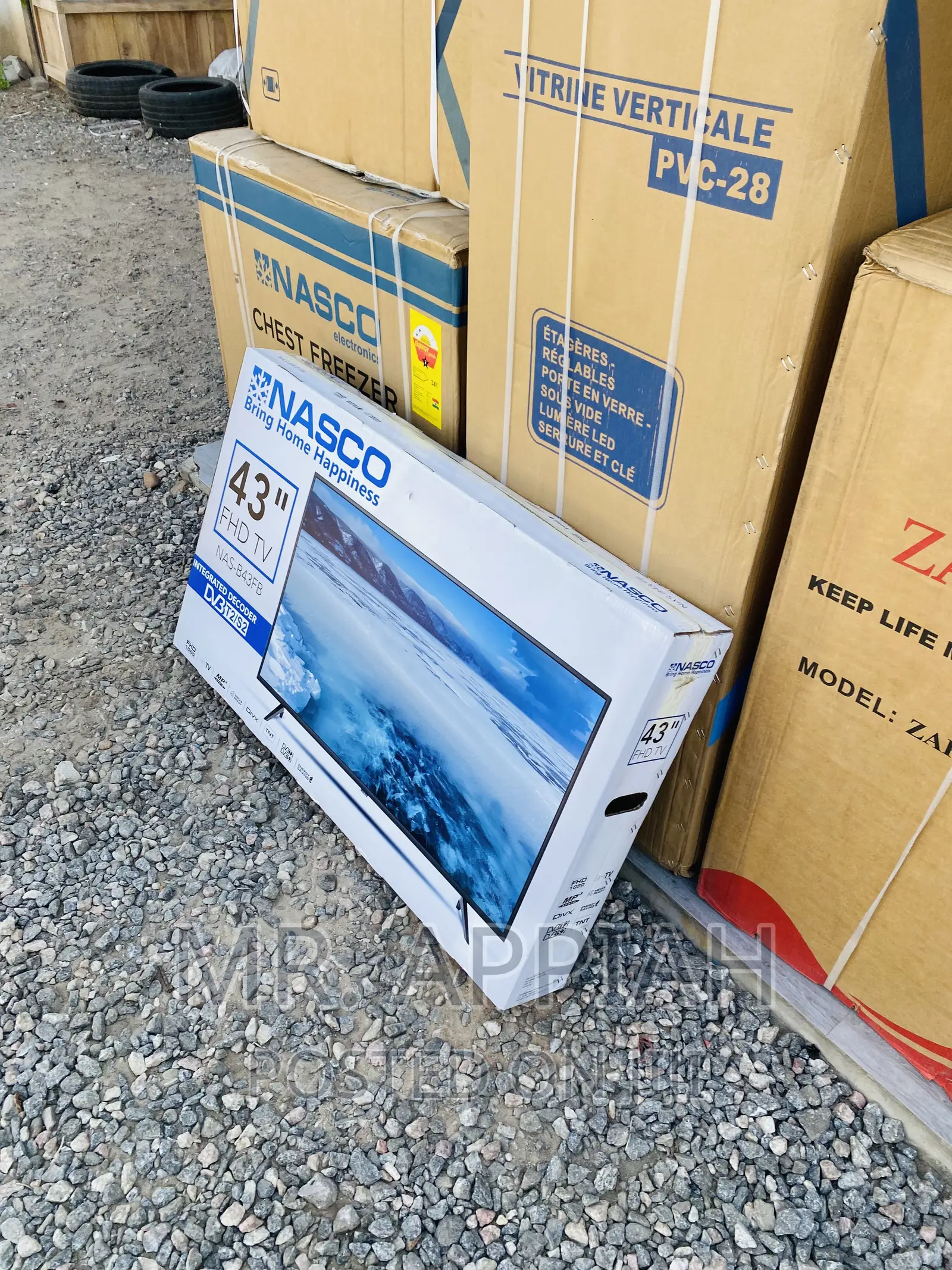 Top Notch Nasco 43” Digital Satellite Electric Tv(Black)