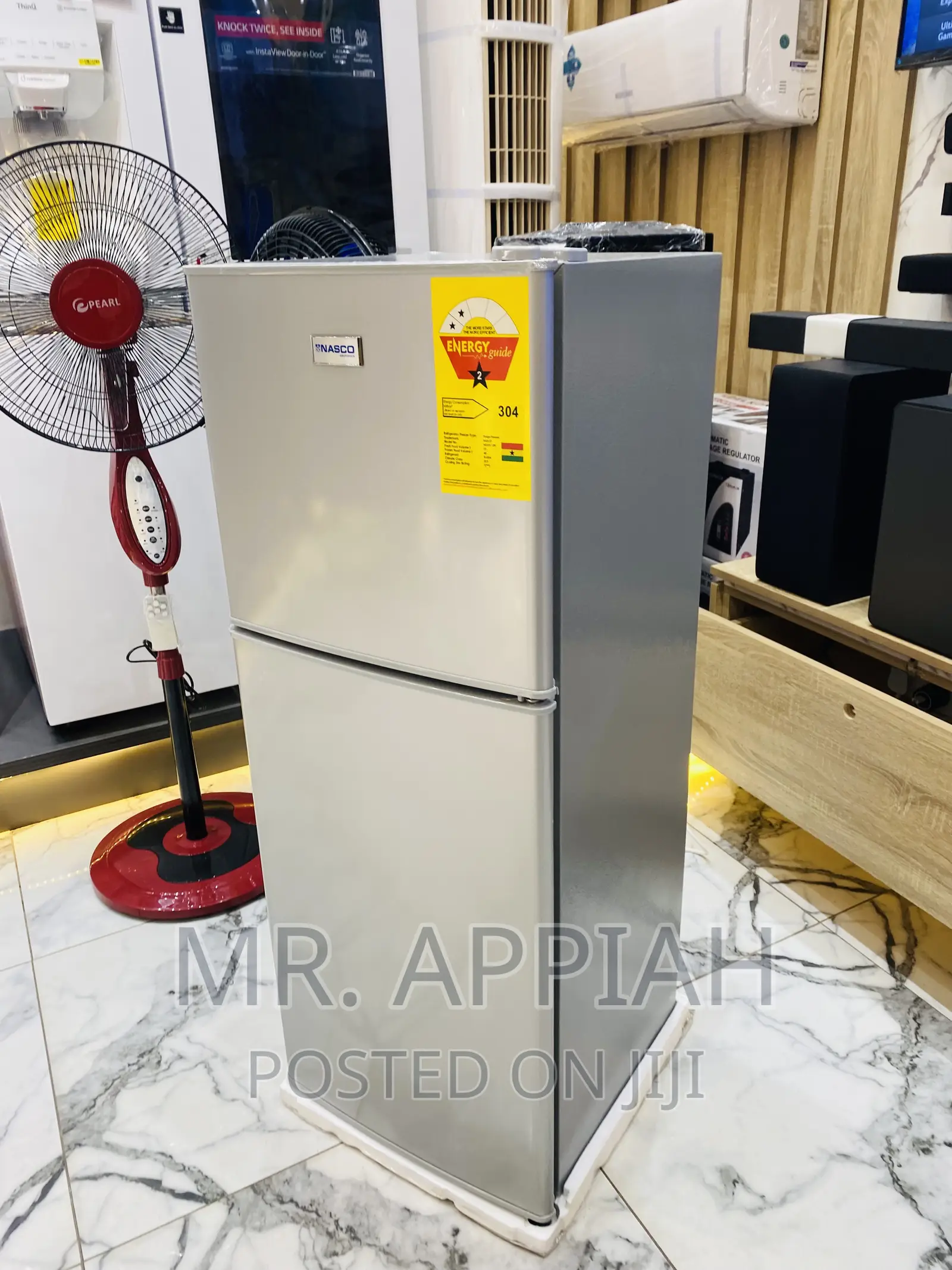 Lovely Nasco Nasf2-13 Double Door Electric Fridge(Gray) 