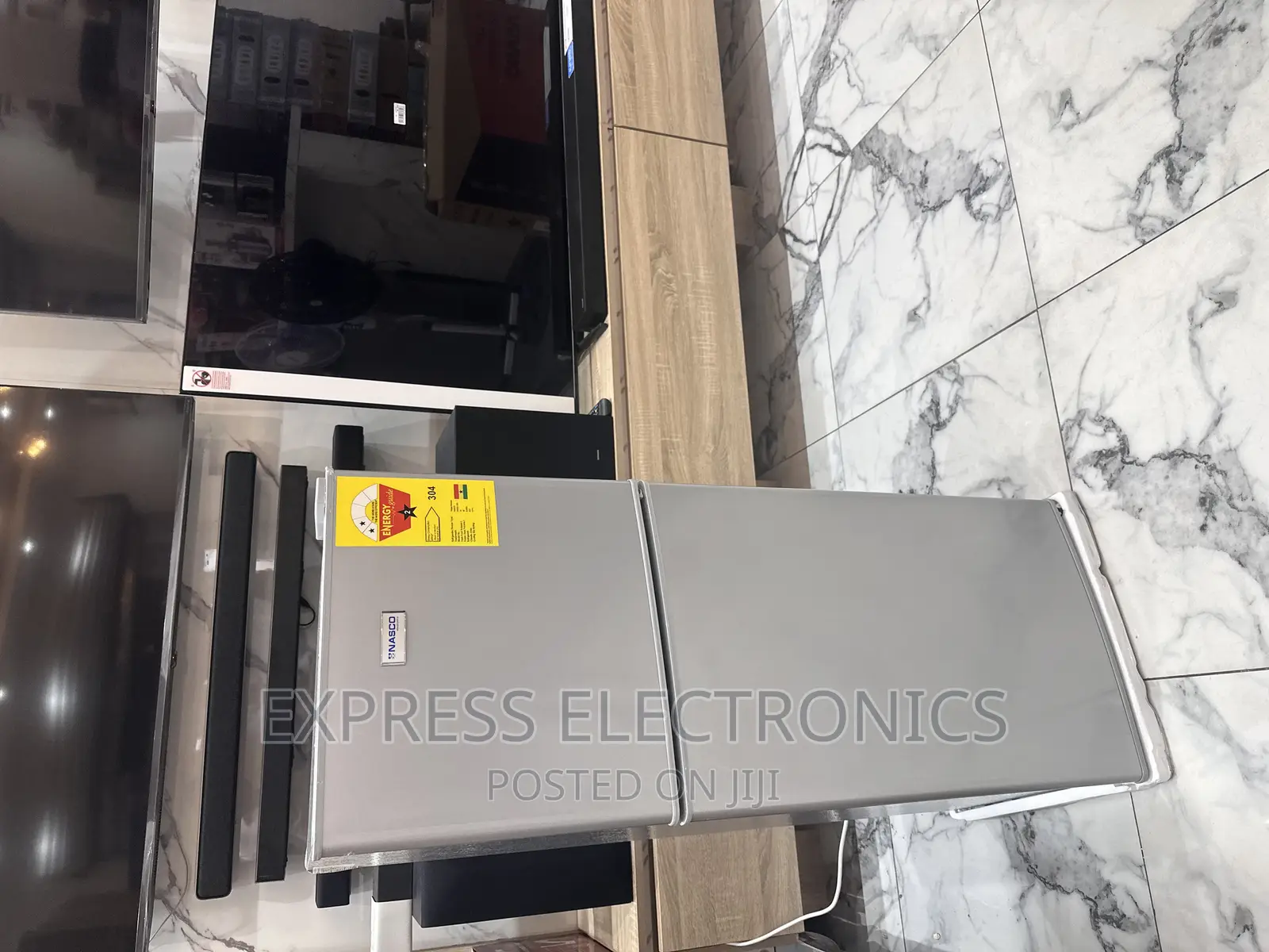 Grab a Deal for Nasf2-13 Double Door Fridge Nasco Grey