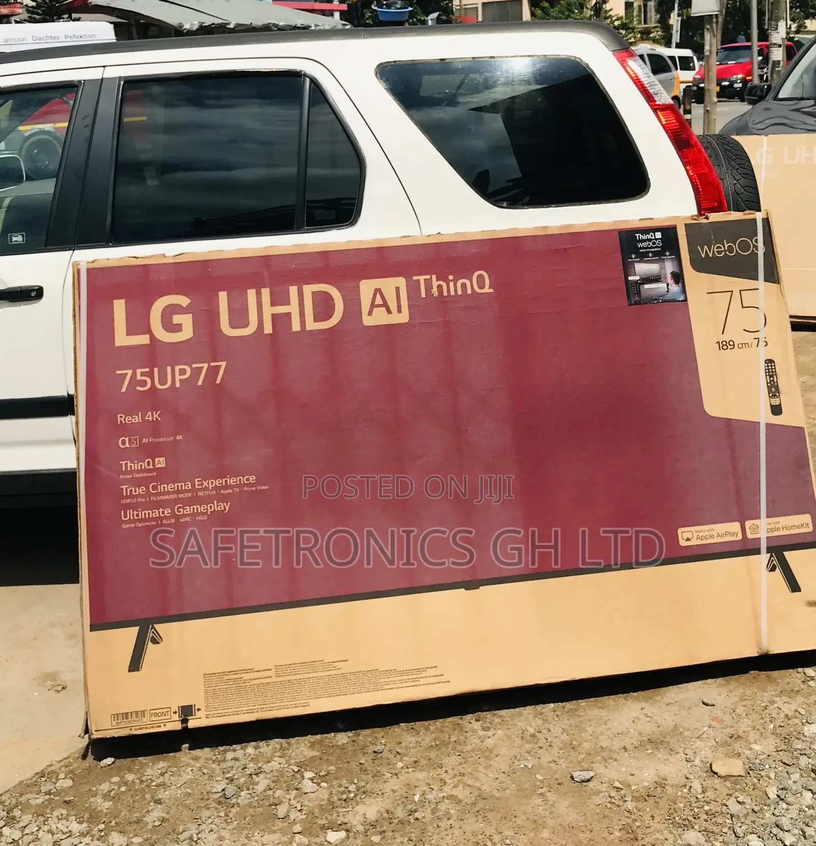 Smart UHD LG Black Electric UP77 75 Inches LED Glossy Tv