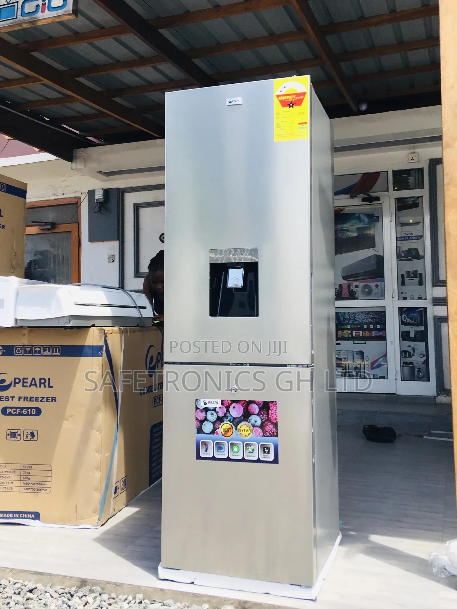 Gray Pearl Doubledoor Bottomfreezer Pf-330bwd 251L Fridge