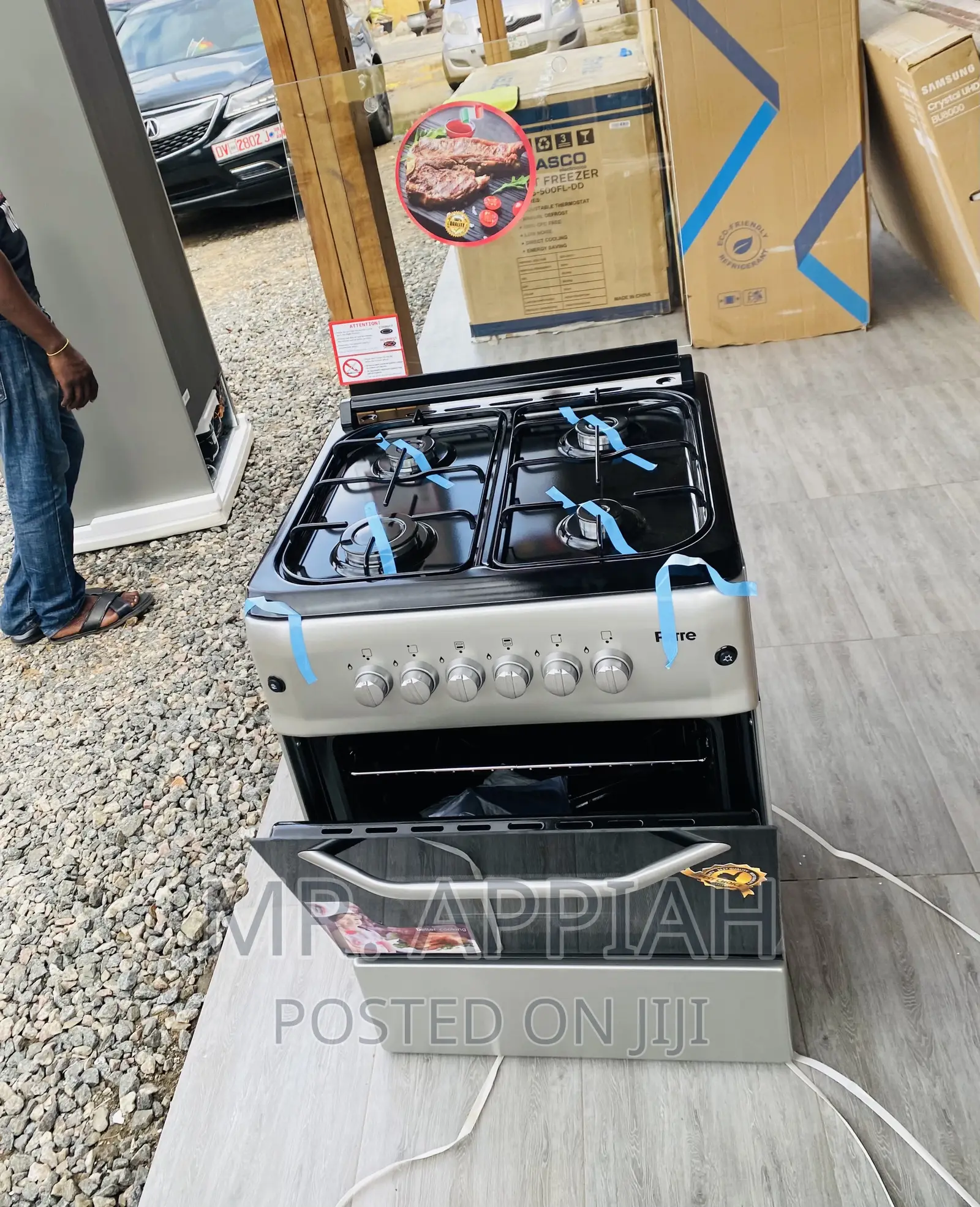 Classic Ferre Oven and Grill 4 Gas Burner(60x60)Gray.