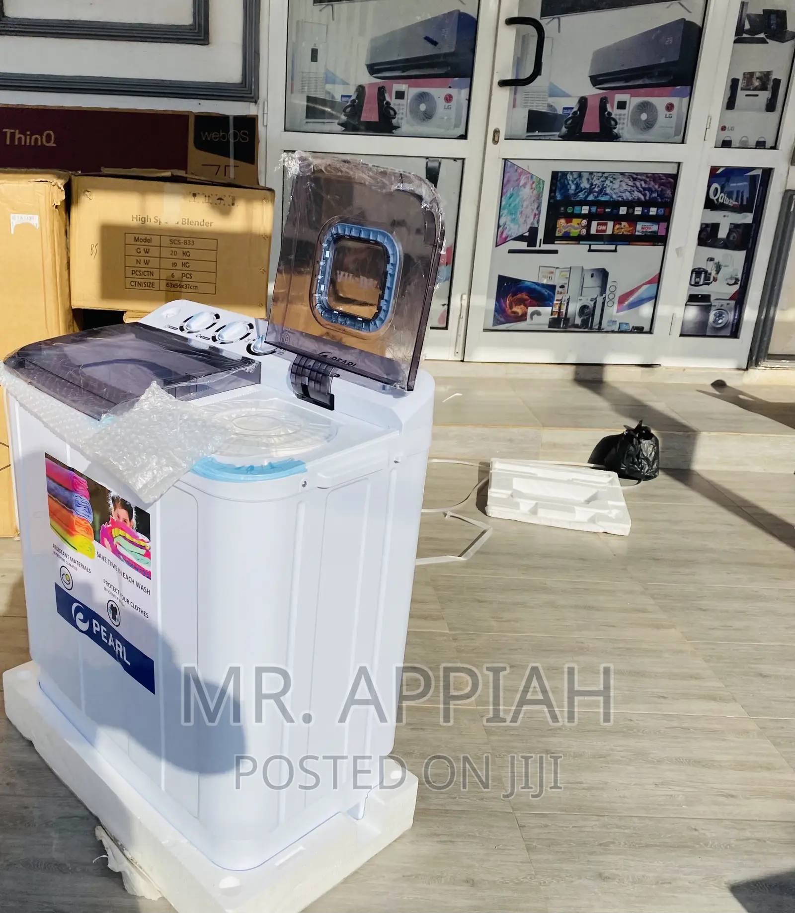Nice Pearl 12kg Spin/Dry Electric Washing Machine(White).